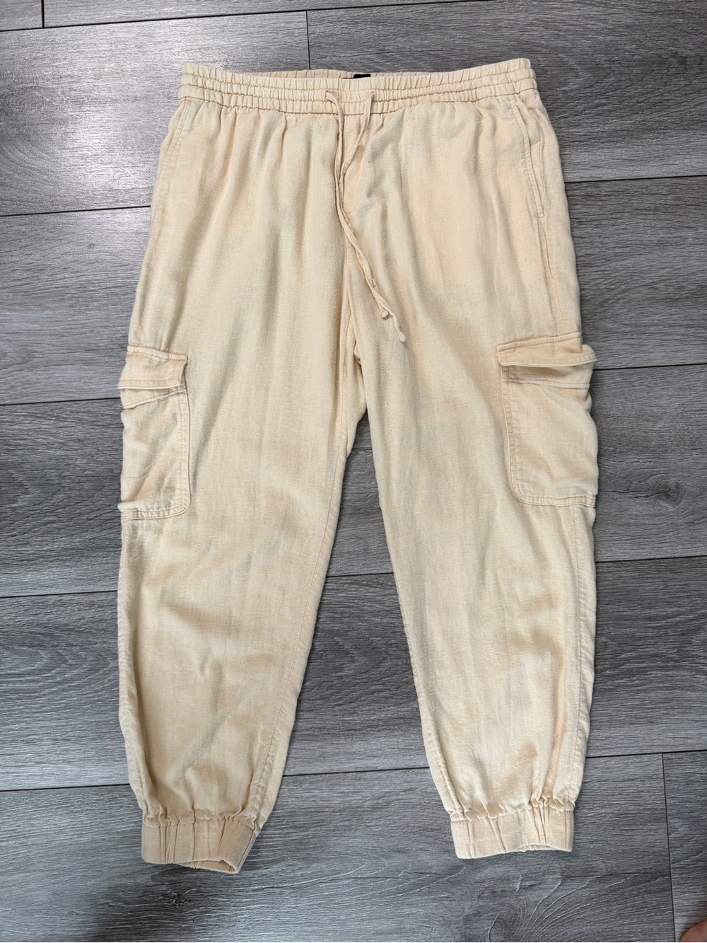 Banana Republic Linen Blend Cargo Joggers Women’s Size Small Petite